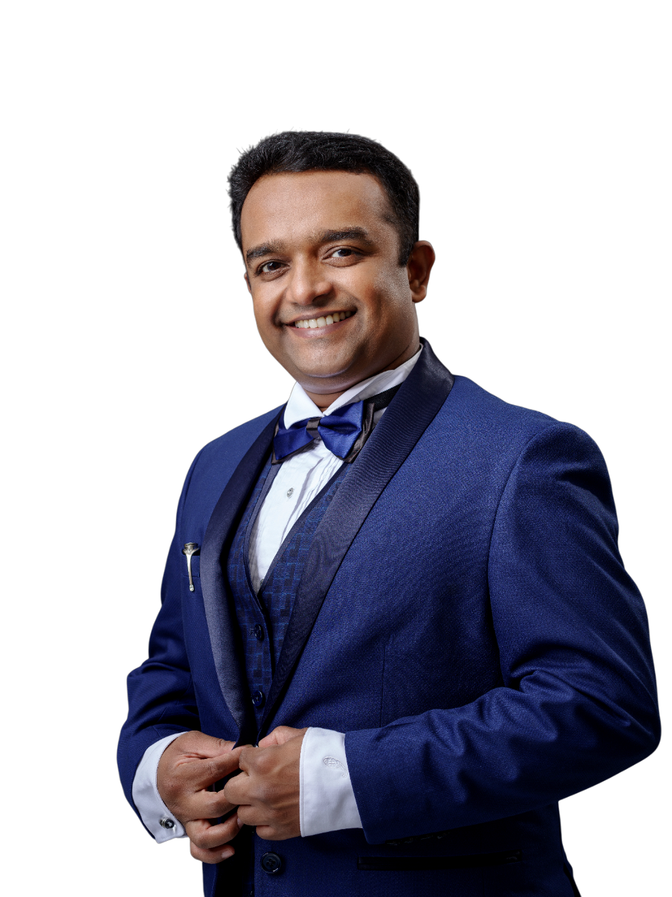 Dr. Pallu looking into the camera